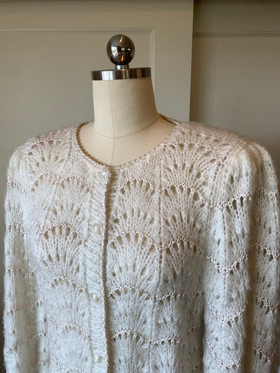 Vintage 80's Christine Ivory Hand Knit Sweater