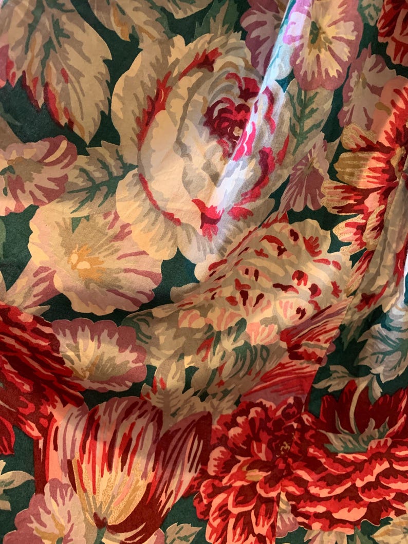 Vintage 80’s Laura Ashley Burgandy, Pink, Purple and Teal Floral Cotton Sundress image 14