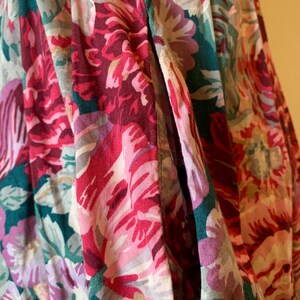 Vintage 80’s Laura Ashley Burgandy, Pink, Purple and Teal Floral Cotton Sundress image 12
