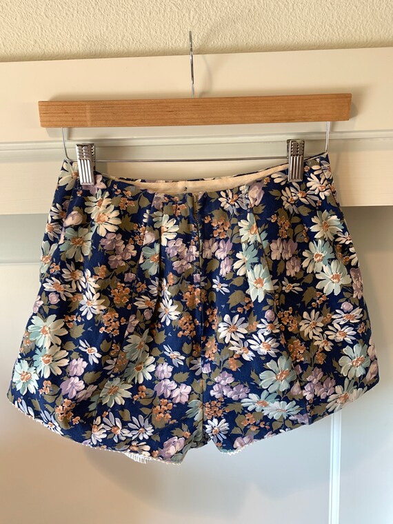 Vintage Navy Floral Cotton High Waisted Bikini - image 6