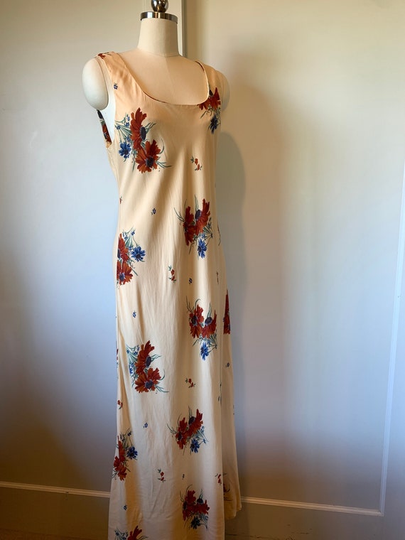 90's Jessica Howard Sleeveless Floral Maxi Dress