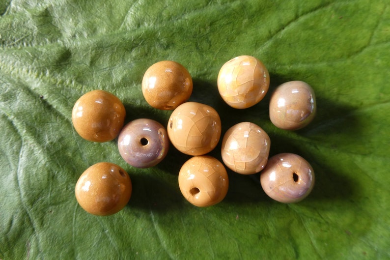 handmade 16 mm Kazuri Kenya 10 pieces of ceramic beads round approx