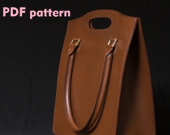 Tote bag pattern, Tote bag pattern pdf, Leather tote bag pattern, Leather tote bag pattern pdf, Woman bag pattern, Leather bag pattern pdf