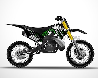 Motocross Dirt Bike Wrap Decal Template: Vector Graphic Design (Digital Download)