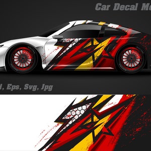 Sport Car Wrap Design Background, Livery Vehicle Wrap Design, Graphic Vehicle Mockup, Car Wrap Mockup, Files .ai .psd .svg .eps .pdf .Jpg