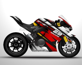 Stripes Vinyl Design Sticker Mockup - Sleek and Stylish Vehicle Graphics Decal for Unleasing Your Motorcycle's Artistic Side
