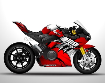 Sportbike Livery Vector Design | Motorcycle Wrap Template (Digital Download)