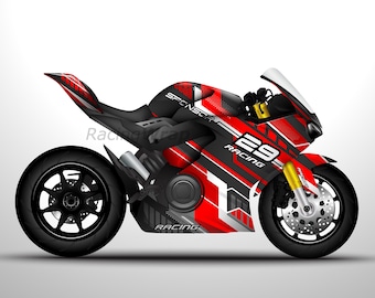 Stripes Vinyl Design Sticker Mockup - Sleek and Stylish Vehicle Graphics Decal for Unleasing Your Motorcycle's Artistic Side