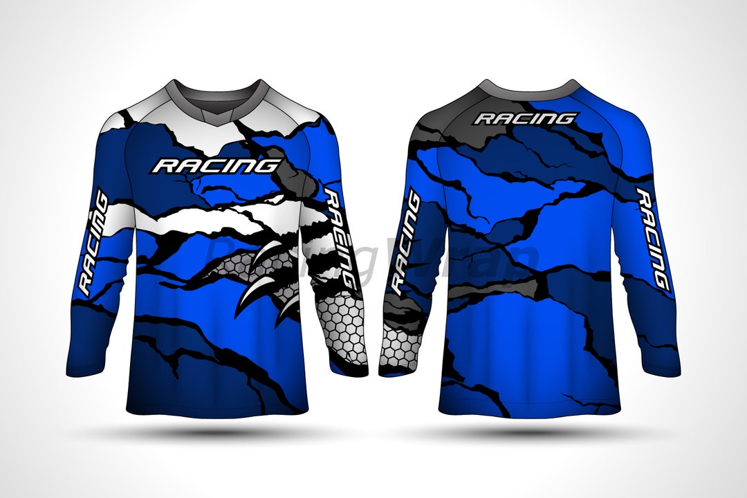 Speedy Style: Long Sleeve Racing Jersey Design for Motorcycle