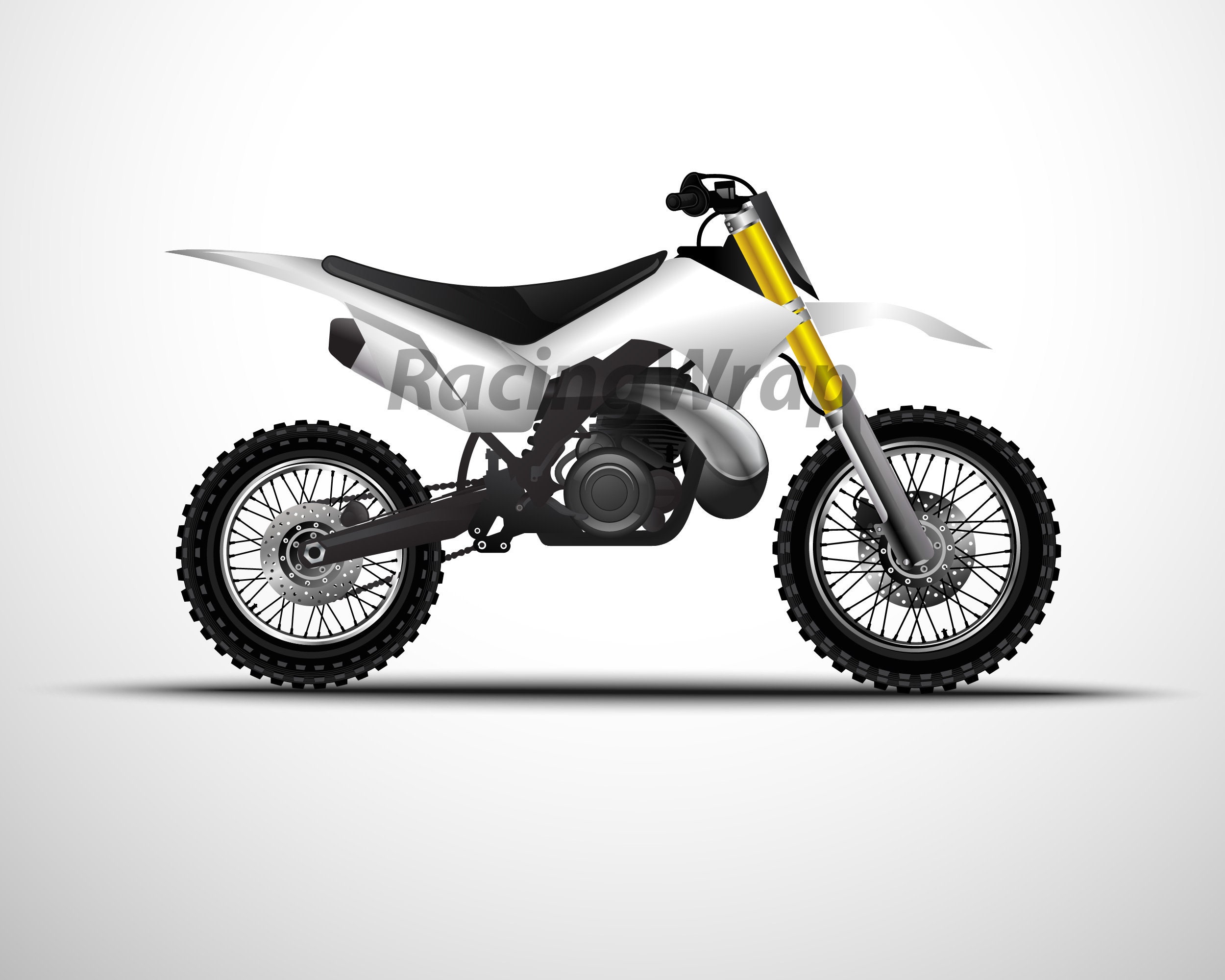 Motocross Dirt Bike Template Mockup Motocross Graphics Bike Etsy UK