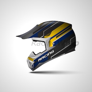 Graphic Vector Helmet Wrap Decal - Mockups Helmet - EPS, SVG, JPG files.