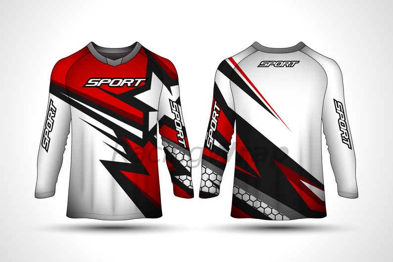 Download Racing Jersey Design Vorlage Mockup Jersey Langarm T Shirt ...