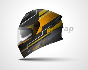Helmet Wrap Decal Graphic – Digital Vector Mockup Design (Instant Download)