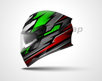 Graphic Vector Helmet Wrap Decal - Mockups - EPS, SVG, JPG files