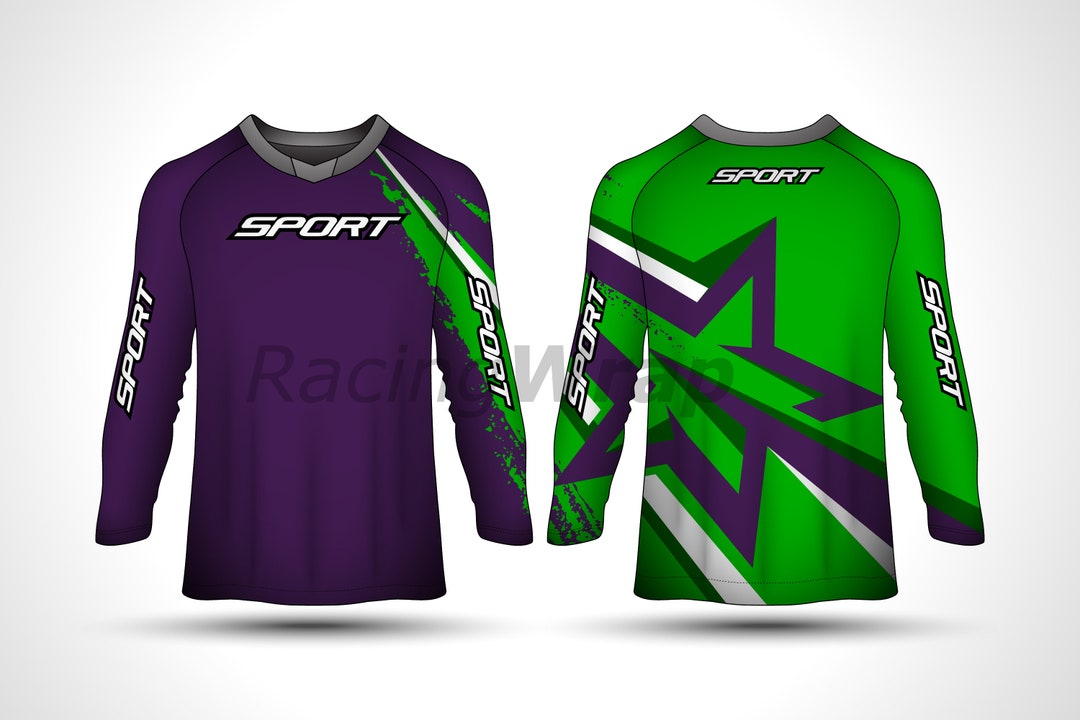 Speedy Style: Long Sleeve Racing Jersey Design for Motorcycle