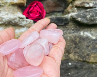 Rose Quartz Crystal | Self Love Crystal Healing | Rose Quartz Natural Tumble Stones | Unconditional Love Stones | Crystal healing