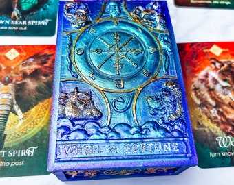 Witch Wheel of Fortune Tarot Card Box | Wheel of Fortune Small Tarot Box | Perfect Gift for Witches and Tarot Readers | Tarot Box ONLY