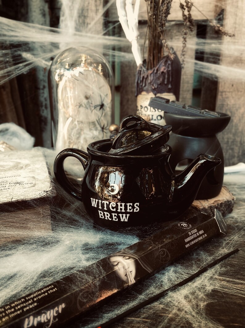 Small Black Witchs Brew Cauldron Pot Trinket Set of Four 4 7cm main image 1