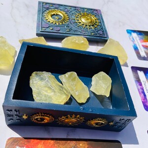 Witch Astrology Tarot Card Box Moon and Star Resin Tarot Box Perfect Gift for Witches and Tarot Readers Tarot Box ONLY image 5