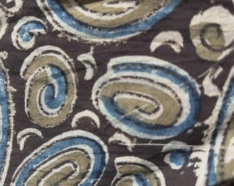 Artisanal Paisley Cotton Fabric in Jewel Tones