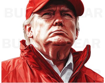 Donald Trump POTUS PNG, President Trump PNG Clip Art, Trump Digital Download Transparent Background, Trump 47th President of America