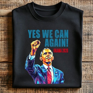 Yes We Can Again PNG Obama 2028, Barack Obama for President 2028, Obama 48th President of America, Obama PNG Design for Obama Supporters