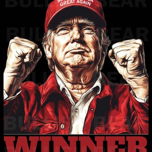 Donald Trump Winner PNG, President Trump 47 PNG Clip Art, Trump Digital Download PNG Transparent Background, Trump Winning President