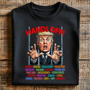 Hands Off PNG, Political Protest Digital Download, Trump in Prison PNG, Political Activism, Medicare, Social Security, Schools, LGBTQ