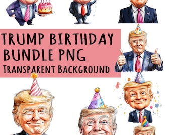 Biglietto Di Compleanno Divertente Donald Trump Con Sigillo Presidenziale - 30°-90°, Busta In Lamina D'Oro