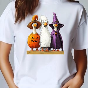 Boo Ghost Goose PNG, Cute Halloween Geese Digital Download, Witch Goose, Pumpkin Goose, Funny Halloween Goose Design, Spooky Goose PNG