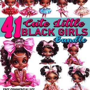 41 美しい黒人少女 PNG デジタルダウンロード、アフリカ系アメリカ人少女 PNG 透明背景、かわいい黒人少女クリップ アート 無料商用利用