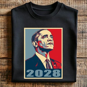 Obama 2028 Hope PNG, Barack Obama for President 2028 Election, Obama 48th President of America, Obama PNG Design for Obama Supporters