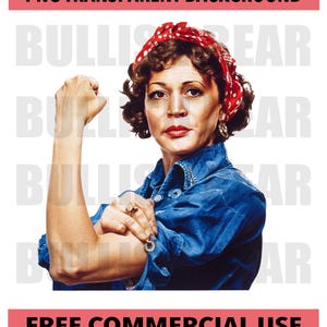 Póster de Kamala Harris como "Podemos hacerlo" (PNG), póster retro de Rosie la remachadora de Kamala Harris de los años 70, descarga digital, diseño de póster icónico de Kamala.