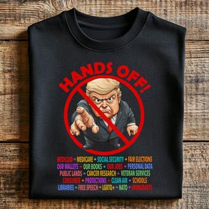 Anti-Trump Hands Off PNG, Political Protest Digital Download, Don&#39;t Touch PNG, Political Activism, Medicare, Social Security, Schools, Etc.
