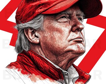 Donald Trump POTUS 47 PNG, President Trump PNG Clip Art, Trump Digital Download Transparent Background, Trump 47th President of America