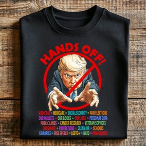 Hands Off Anti-Trump PNG, Political Protest Digital Download, Don&#39;t Touch PNG, Political Activism, Medicare, Social Security, Schools,