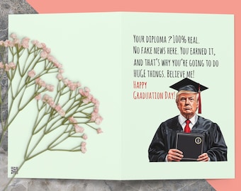 Funny Trump Graduation Card, Congratulations Card, High School Graduation  Gift for Her or Him, College Graduation Gift for Best Friend - Etsy