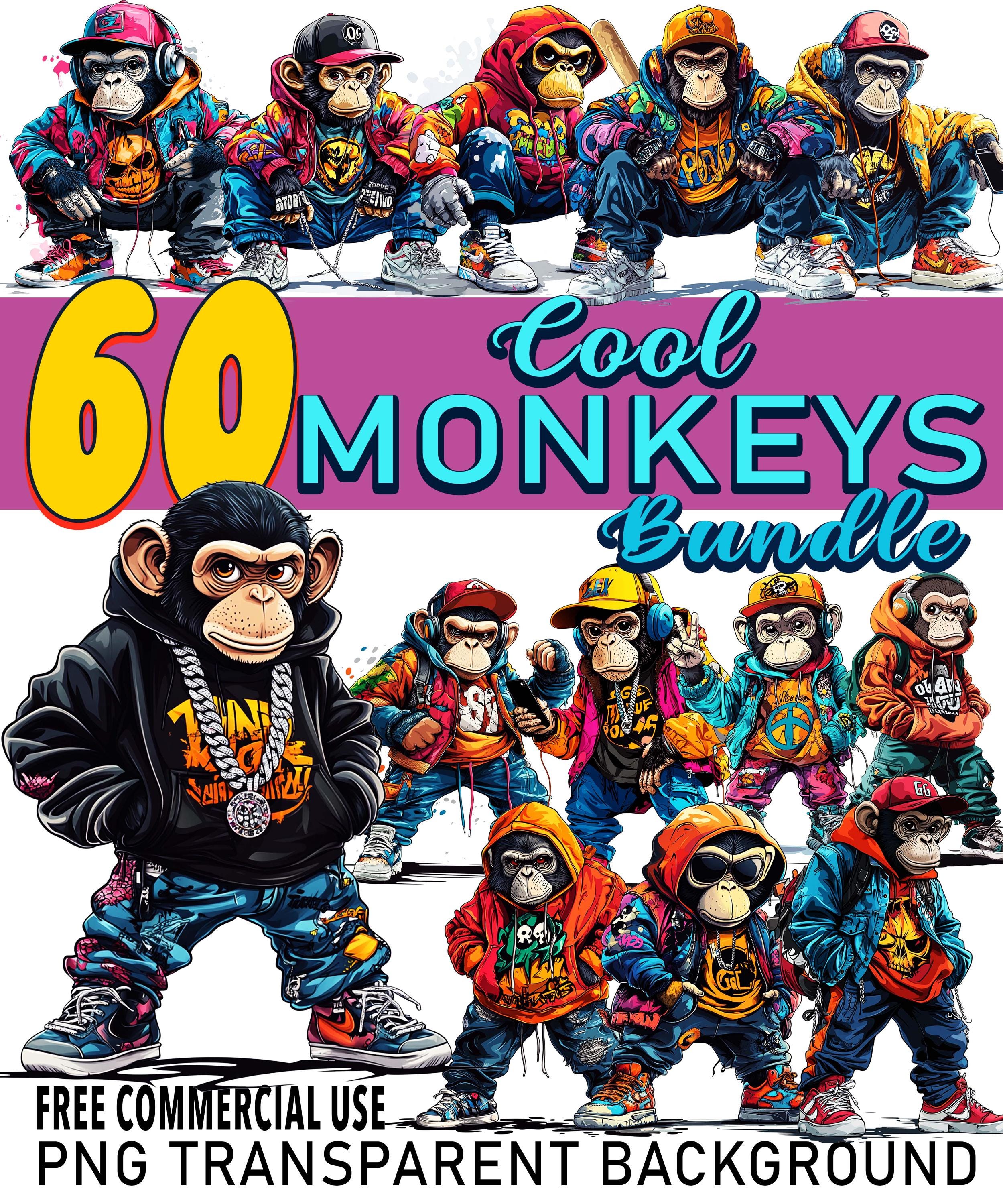 60 Cool Graffiti Monkey Digital Download, Monkey Ip Hop PNG