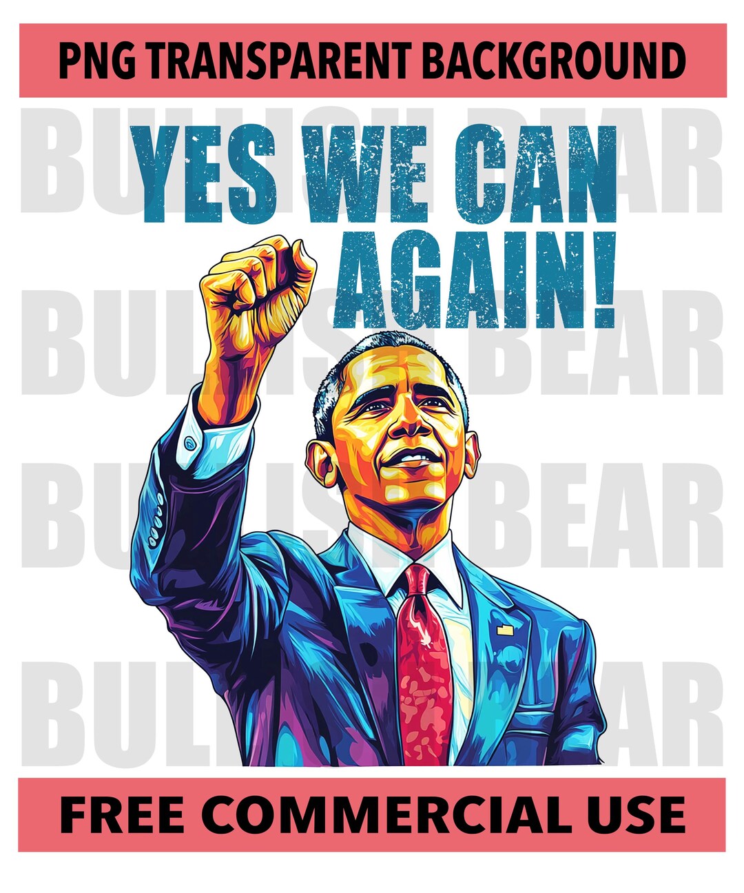 Obama 2028 Yes We Can Again PNG, Barack Obama for President 2028, Obama ...