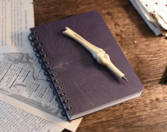 Cuaderno con estampado de telaraña: Diario de espiral de 5x7 pulgadas con 100 páginas rayadas