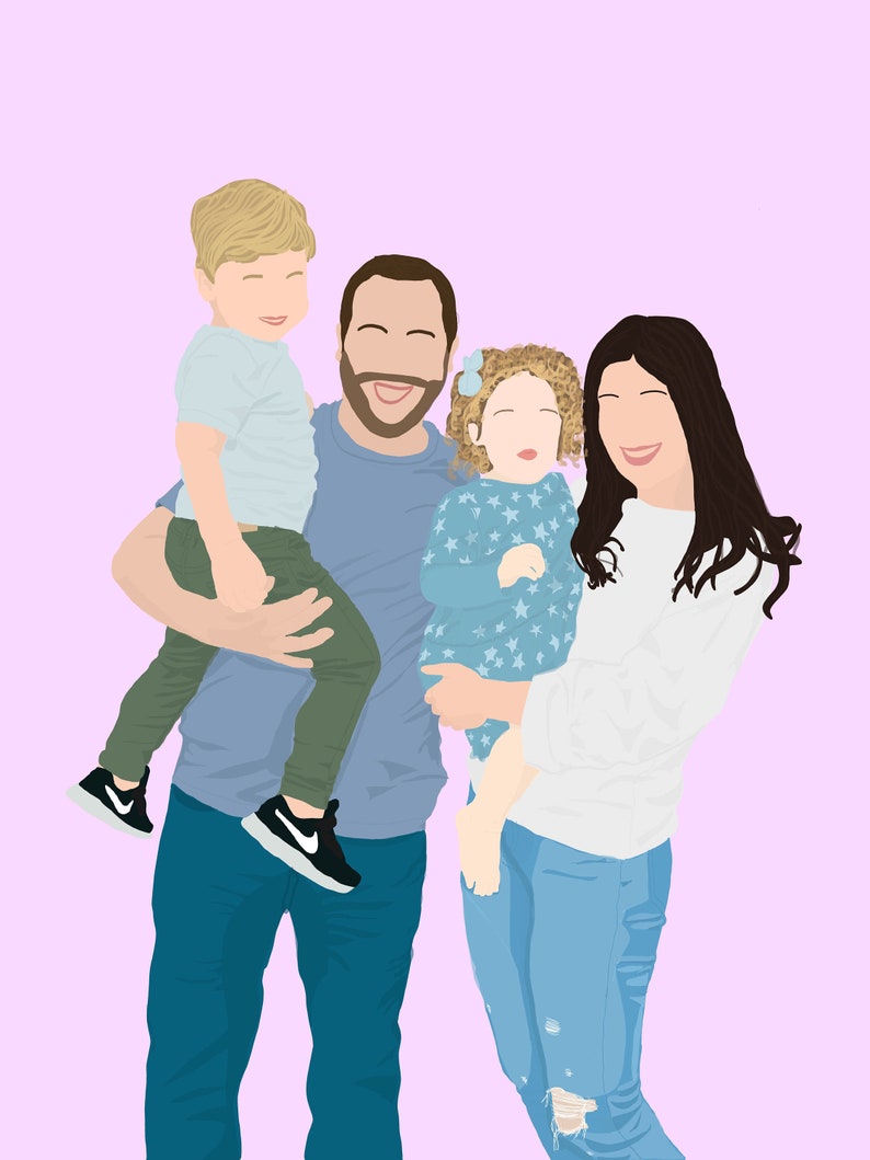Custom Digital Portrait Etsy