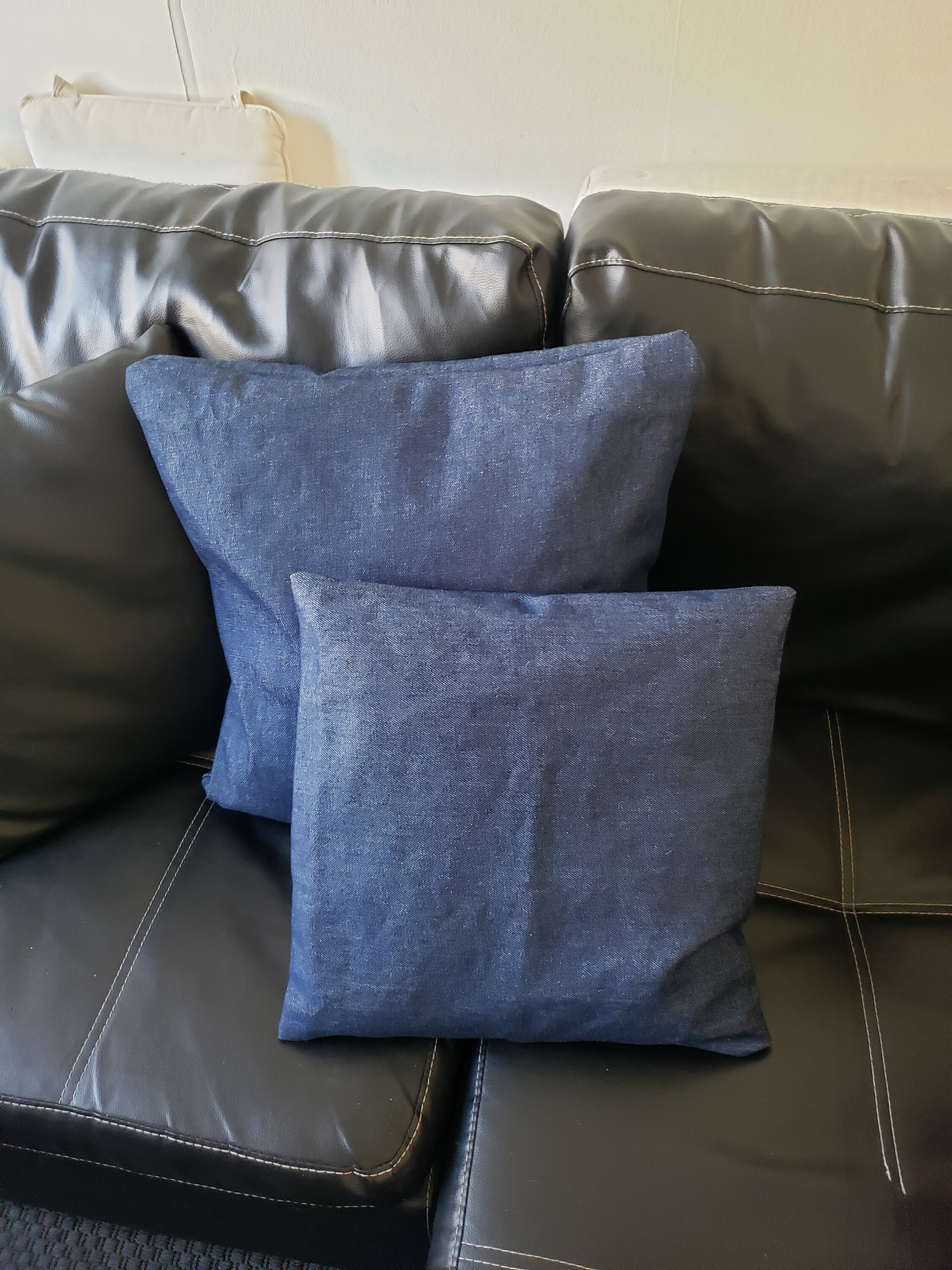 Housse de Coussin Décoratif 100% Jean