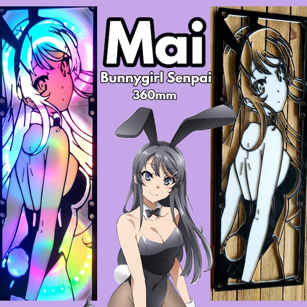 Mai Bunny Girl Senpai 360mm Dual Color Gaming Computer Fan Shroud / Grill / Cover - 3D gedruckt - 240mm, 360mm