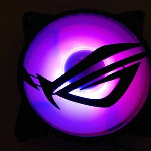 ASUS ROG Eye Fan Grill Gaming Accessories Strix Logo Fan Cover Casket PC Computer Customization 3D Printed 120mm 140mm Blazing Eye