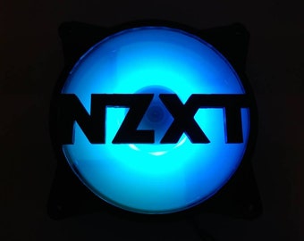 NZXT Logo Gaming Computer Fan Shroud / Grill / Cover - Custom 3D Printed