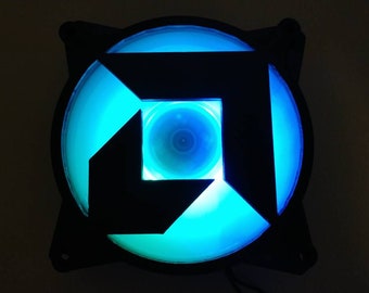 AMD Logo Gaming Computer Fan Shroud / Grill / Cover - Custom 3D Printed - 120mm, 140mm