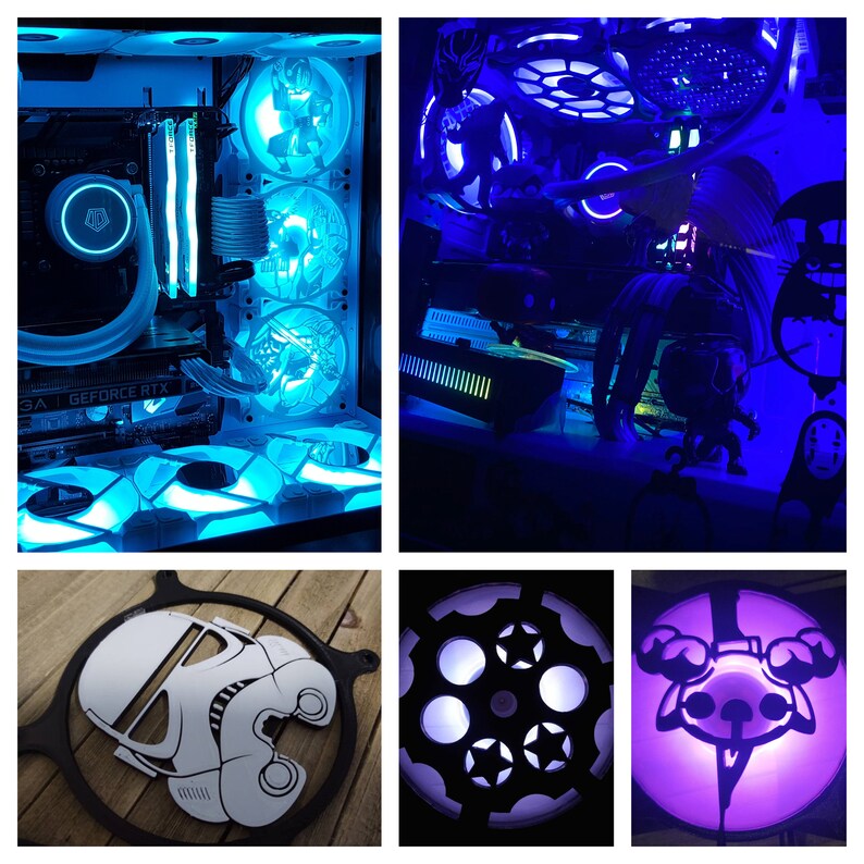 CUSTOM DESIGN Gaming Computer Fan Shroud / Grill / Cover Any Etsy