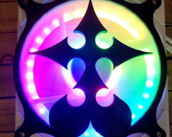 Nobody Emblem - Artisan Gaming Computer Fan Shroud / Grill / Cover - Kingdom Hearts 358/2 Days - Custom 3D Printed - 120mm, 140mm