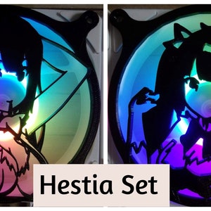 Hestia Set Gaming Computer Fan Shroud / Grill / Cover -  Danmachi - Custom 3D Printed - 120mm, 140mm