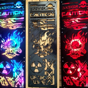 Cyber Punk Status HUD - Artisan Gaming Computer Fan Shroud / Grill / Cover - Anime - Personnalisé imprimé en 3D - 360mm